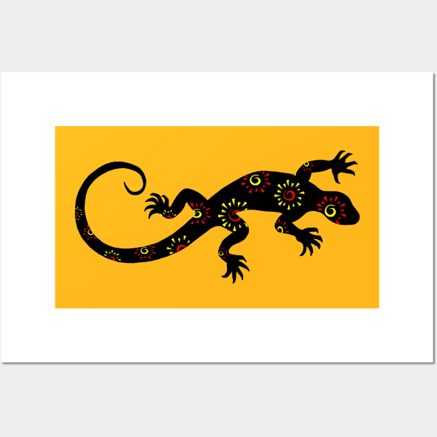 Sun spiral Lizard Wall Art by imphavok